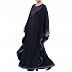Kaftan abaya with Chikan embroidery work- Navy Blue Kaftan abaya with Chikan embroidery work- Navy Blue